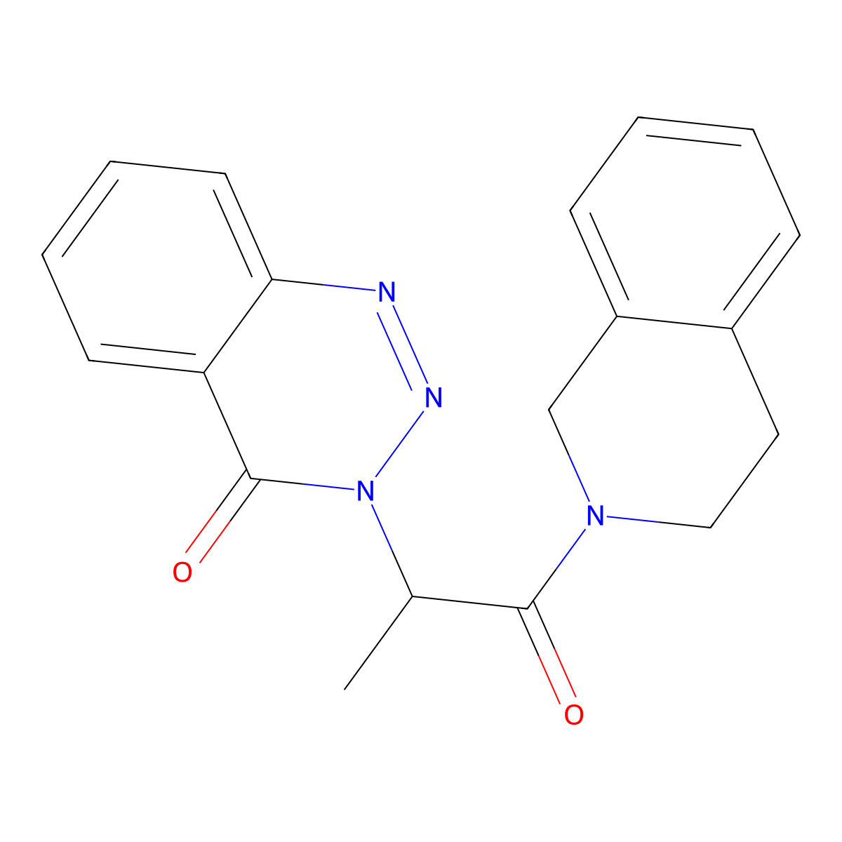 3-(1-(3,4-dihydroisoquinolin-2(1H)-yl)-1-oxopropan-2-yl)benzo[d][1,2,3]triazin-4(3H)-one molecular structure, CAS 1235088-08-0