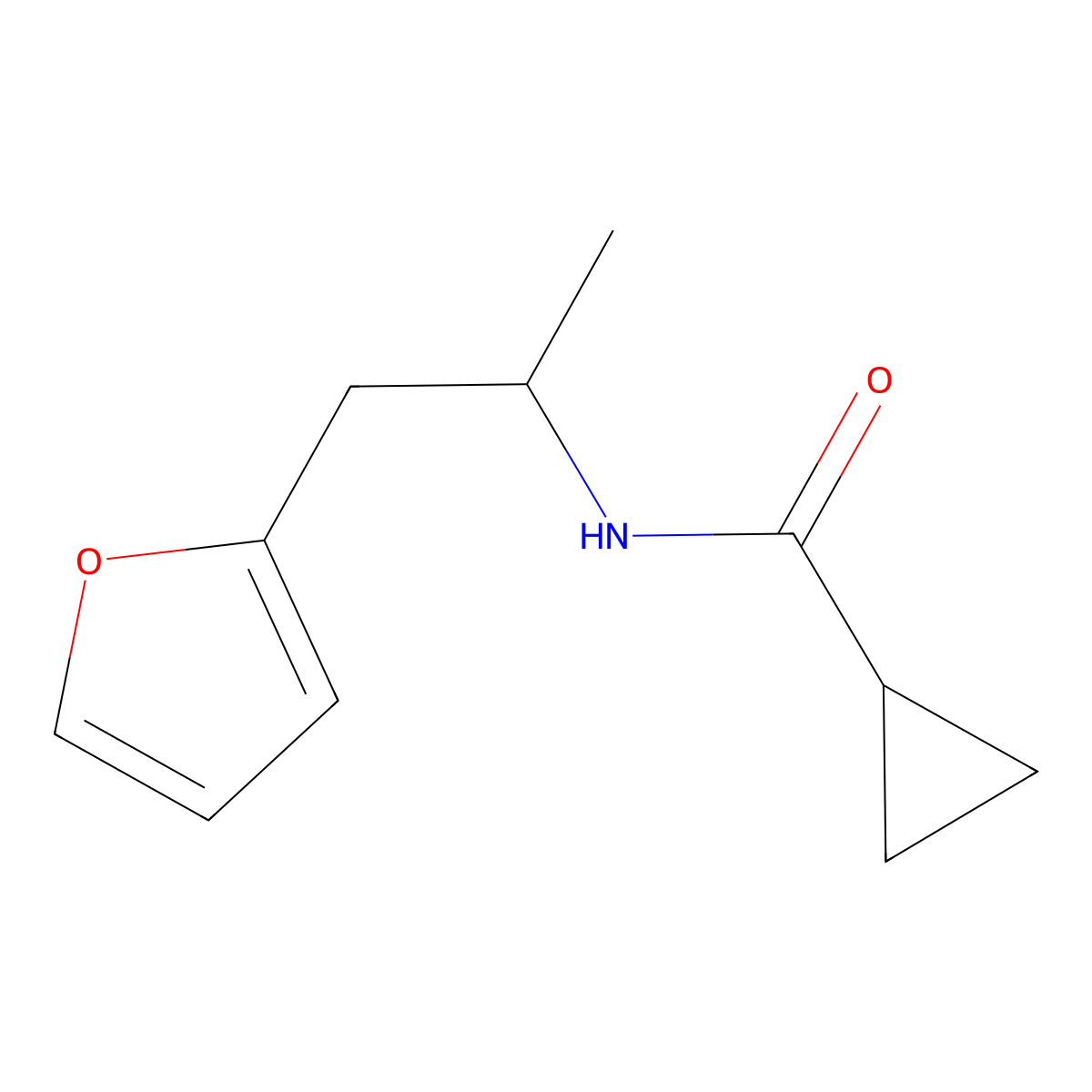 N-[1-(furan-2-yl)propan-2-yl]cyclopropanecarboxamide molecular structure, CAS 1235094-15-1