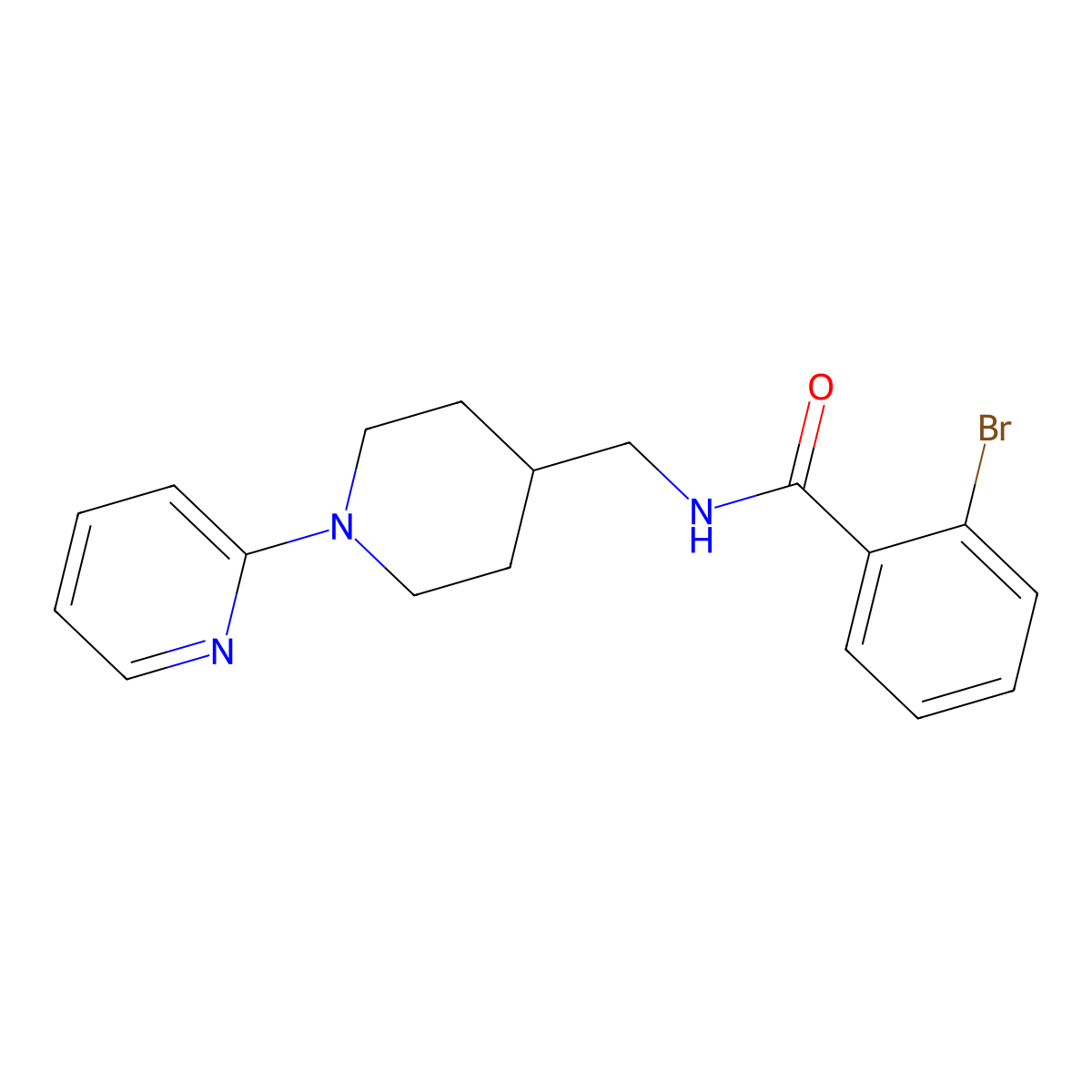 2-bromo-N-{[1-(pyridin-2-yl)piperidin-4-yl]methyl}benzamide molecular structure, CAS 1235096-50-0