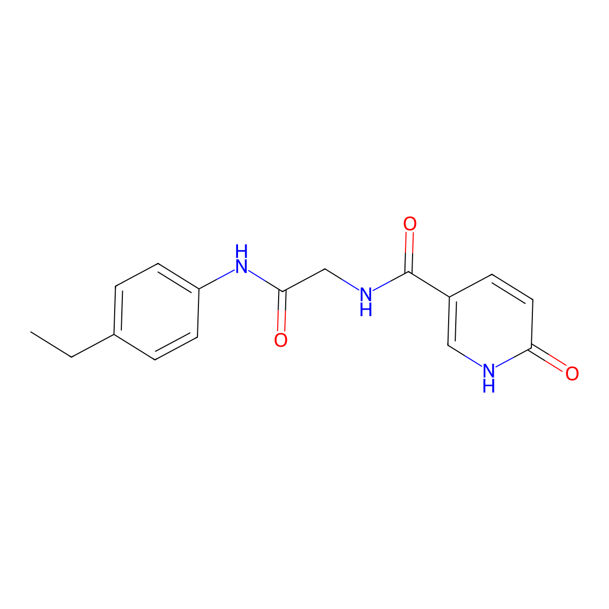 N-(2-((4-ethylphenyl)amino)-2-oxoethyl)-6-oxo-1,6-dihydropyridine-3-carboxamide molecular structure, CAS 1235096-85-1