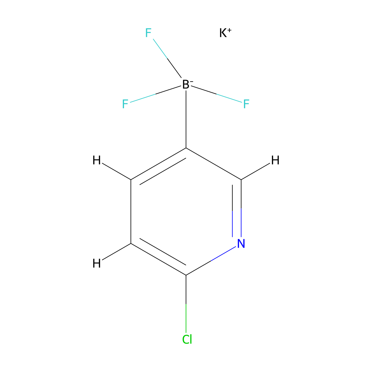 Potassium 6-chloropyridine-3-trifluoroborate molecular structure, CAS 1235099-38-3