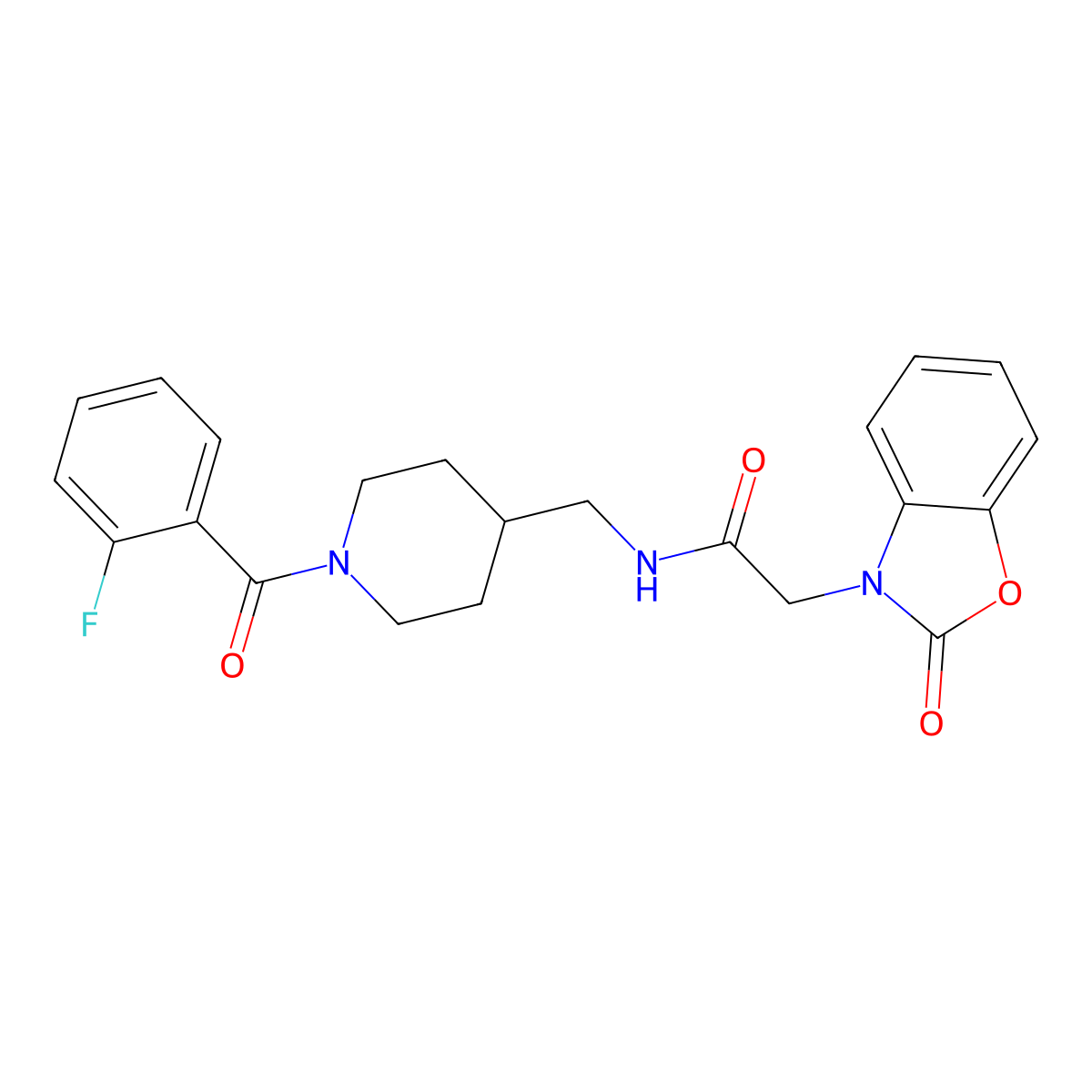 N-((1-(2-fluorobenzoyl)piperidin-4-yl)methyl)-2-(2-oxobenzo[d]oxazol-3(2H)-yl)acetamide molecular structure, CAS 1235101-90-2