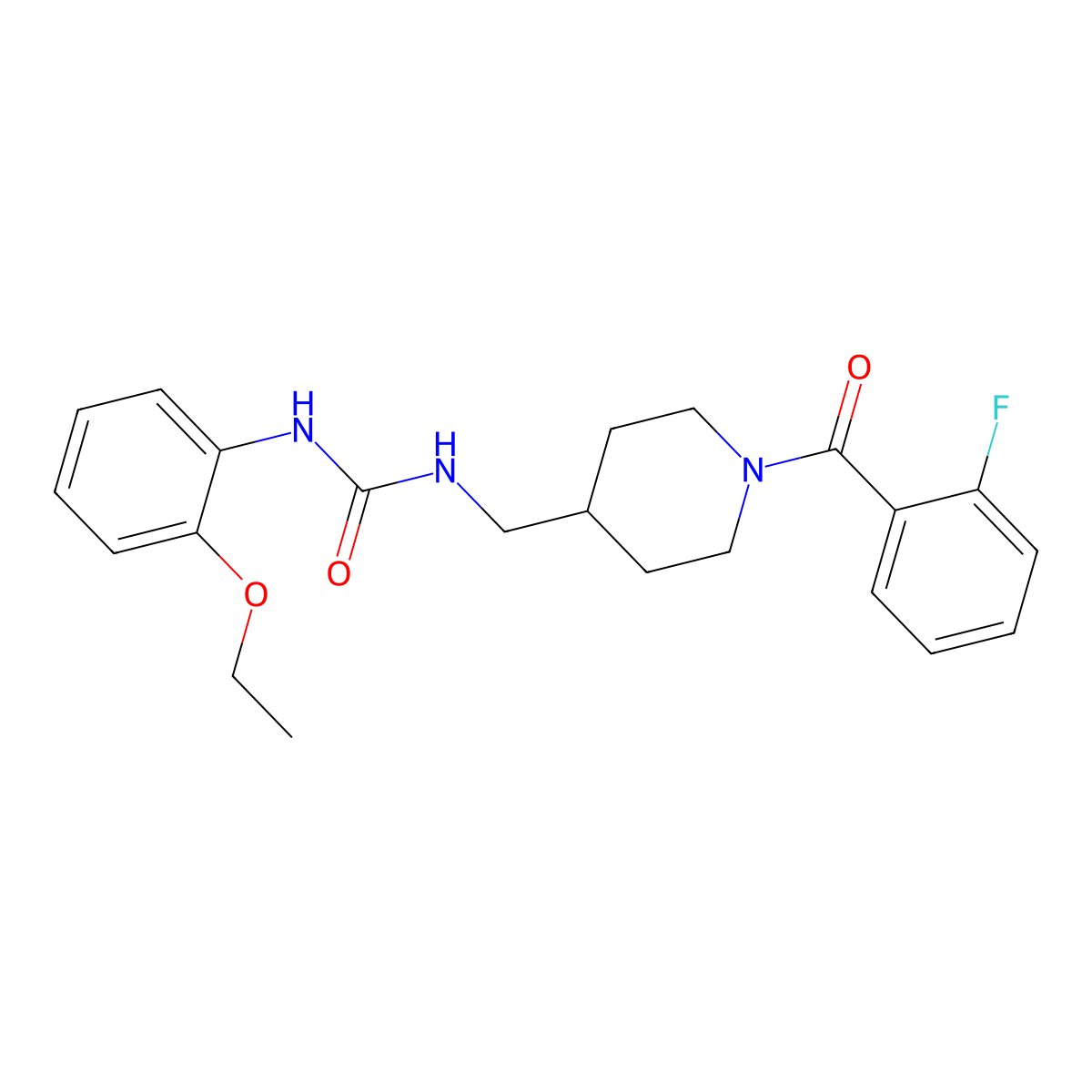1-(2-Ethoxyphenyl)-3-((1-(2-fluorobenzoyl)piperidin-4-yl)methyl)urea molecular structure, CAS 1235108-11-8