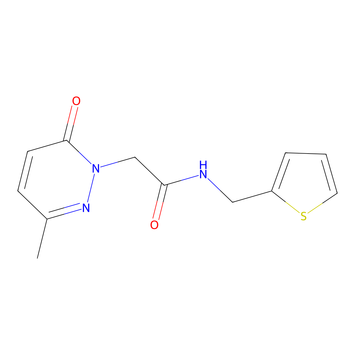 2-(3-methyl-6-oxopyridazin-1(6H)-yl)-N-(thiophen-2-ylmethyl)acetamide molecular structure, CAS 1235113-63-9