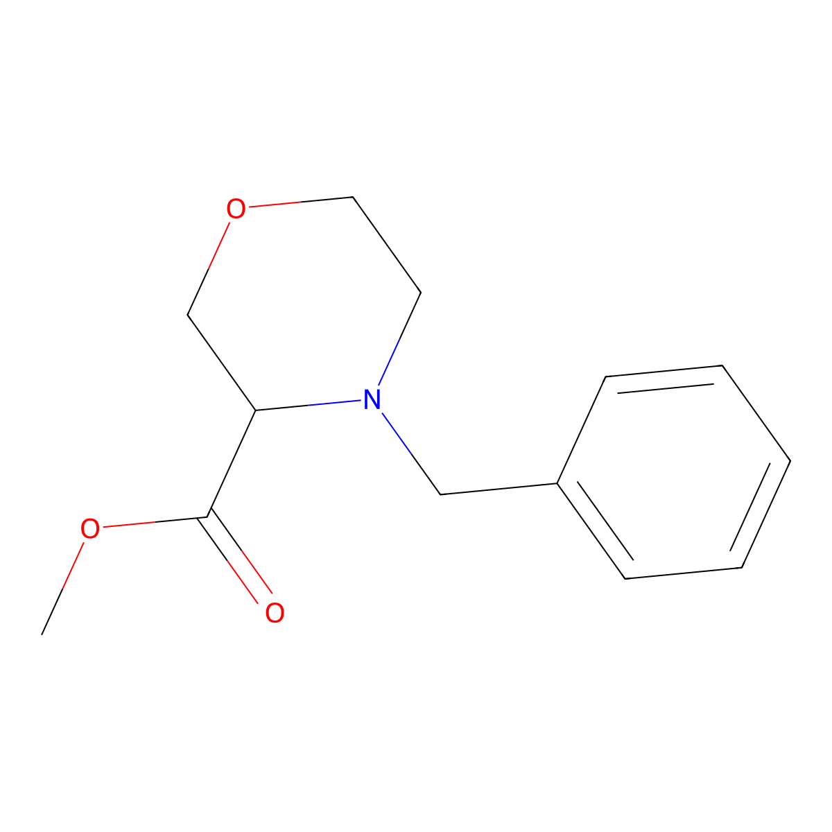 Methyl (R)-4-benzyl-3-morpholinecarboxylate molecular structure, CAS 1235134-83-4