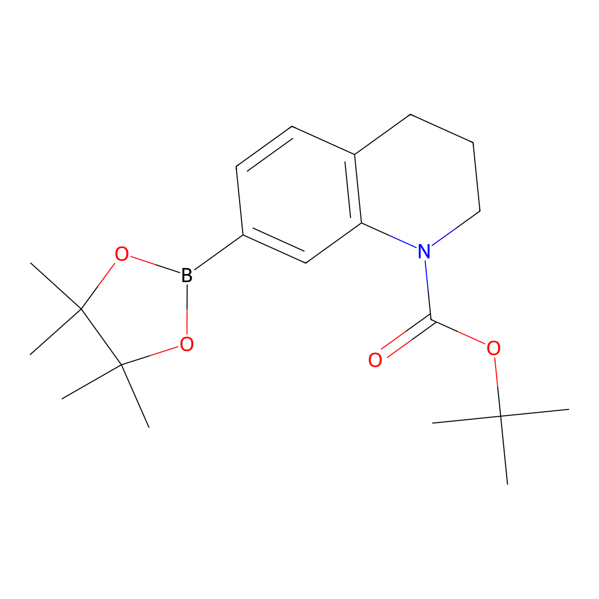 tert-butyl 7-(4,4,5,5-tetramethyl-1,3,2-dioxaborolan-2-yl)-3,4-dihydroquinoline-1(2H)-carboxylate molecular structure, CAS 1235141-58-8