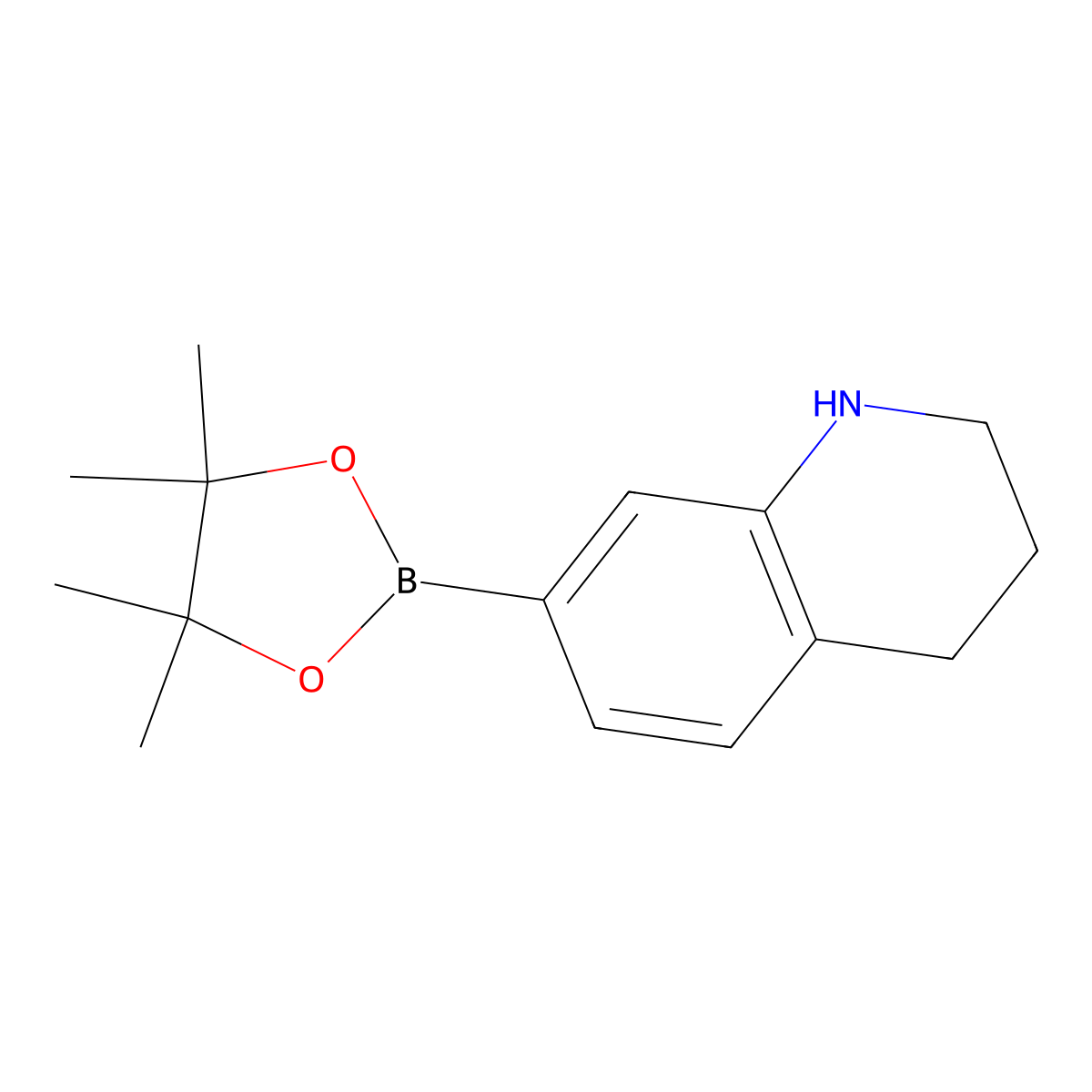 7-(4,4,5,5-Tetramethyl-1,3,2-dioxaborolan-2-yl)-1,2,3,4-tetrahydroquinoline molecular structure, CAS 1235142-07-0