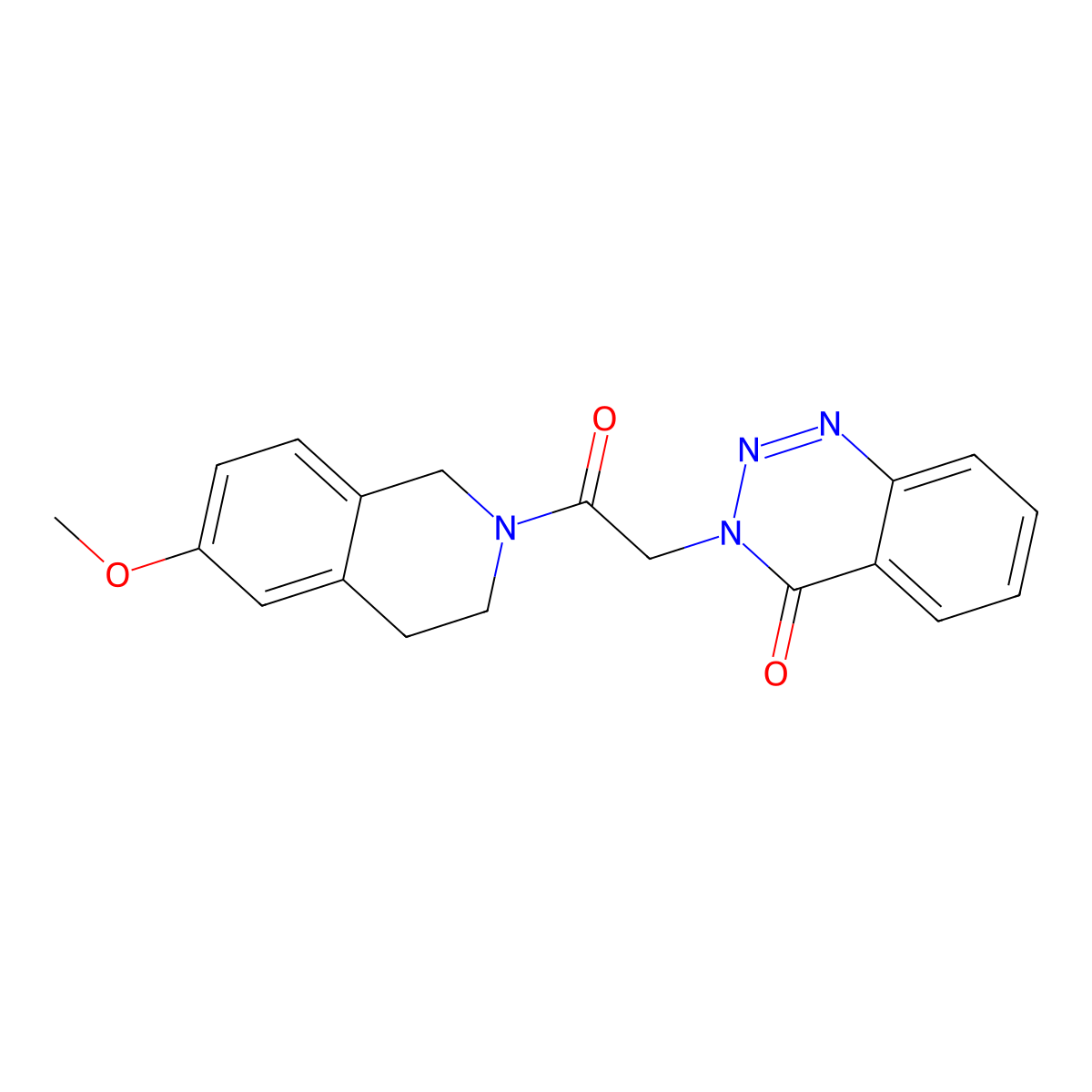 3-(2-(6-methoxy-3,4-dihydroisoquinolin-2(1H)-yl)-2-oxoethyl)benzo[d][1,2,3]triazin-4(3H)-one molecular structure, CAS 1235150-80-7