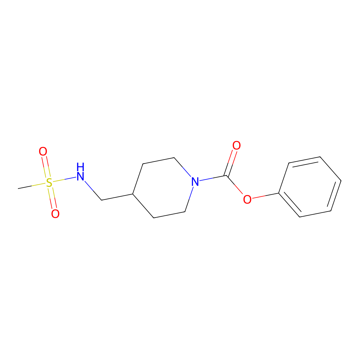 Phenyl 4-(methanesulfonamidomethyl)piperidine-1-carboxylate molecular structure, CAS 1235194-03-2