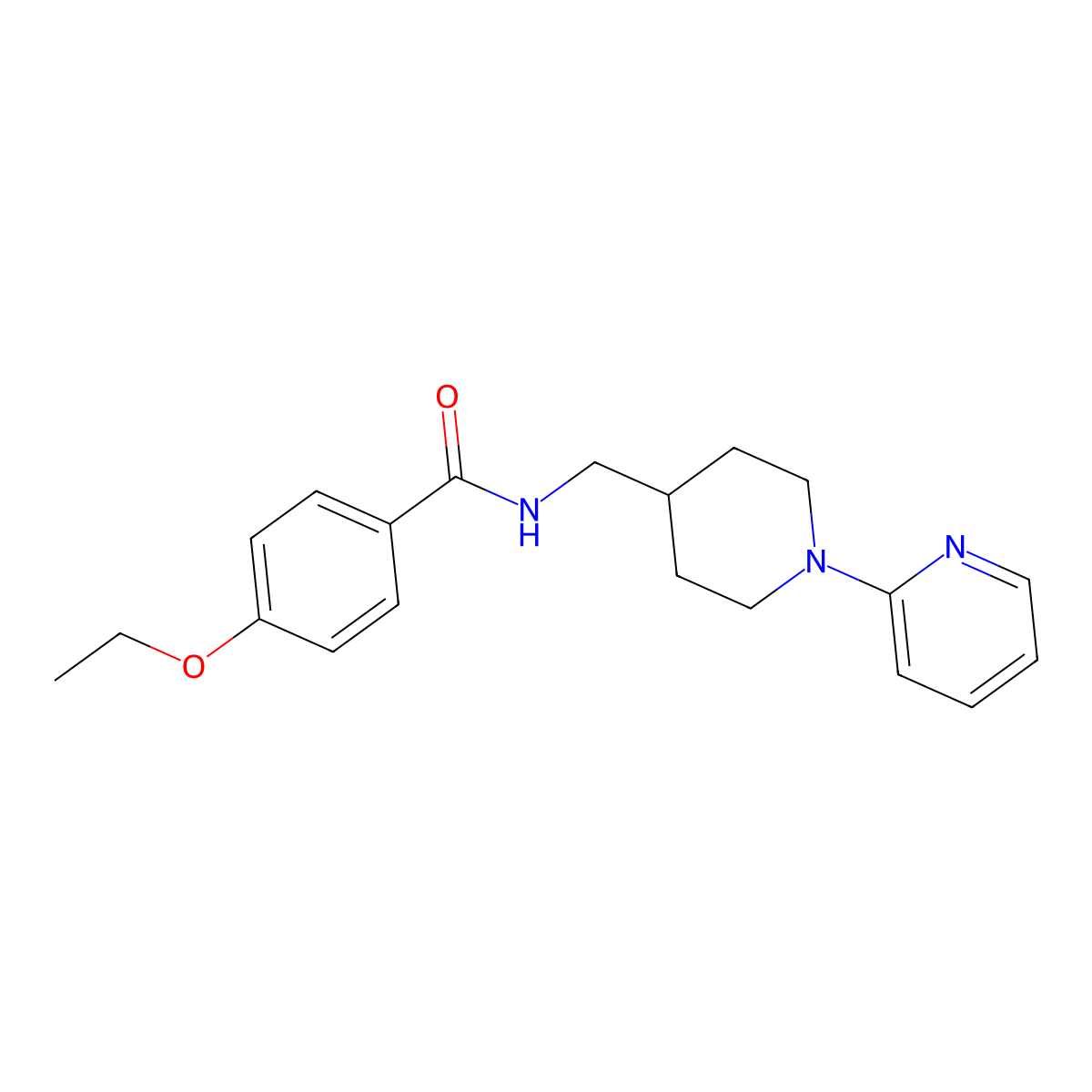 4-ethoxy-N-{[1-(pyridin-2-yl)piperidin-4-yl]methyl}benzamide molecular structure, CAS 1235215-66-3