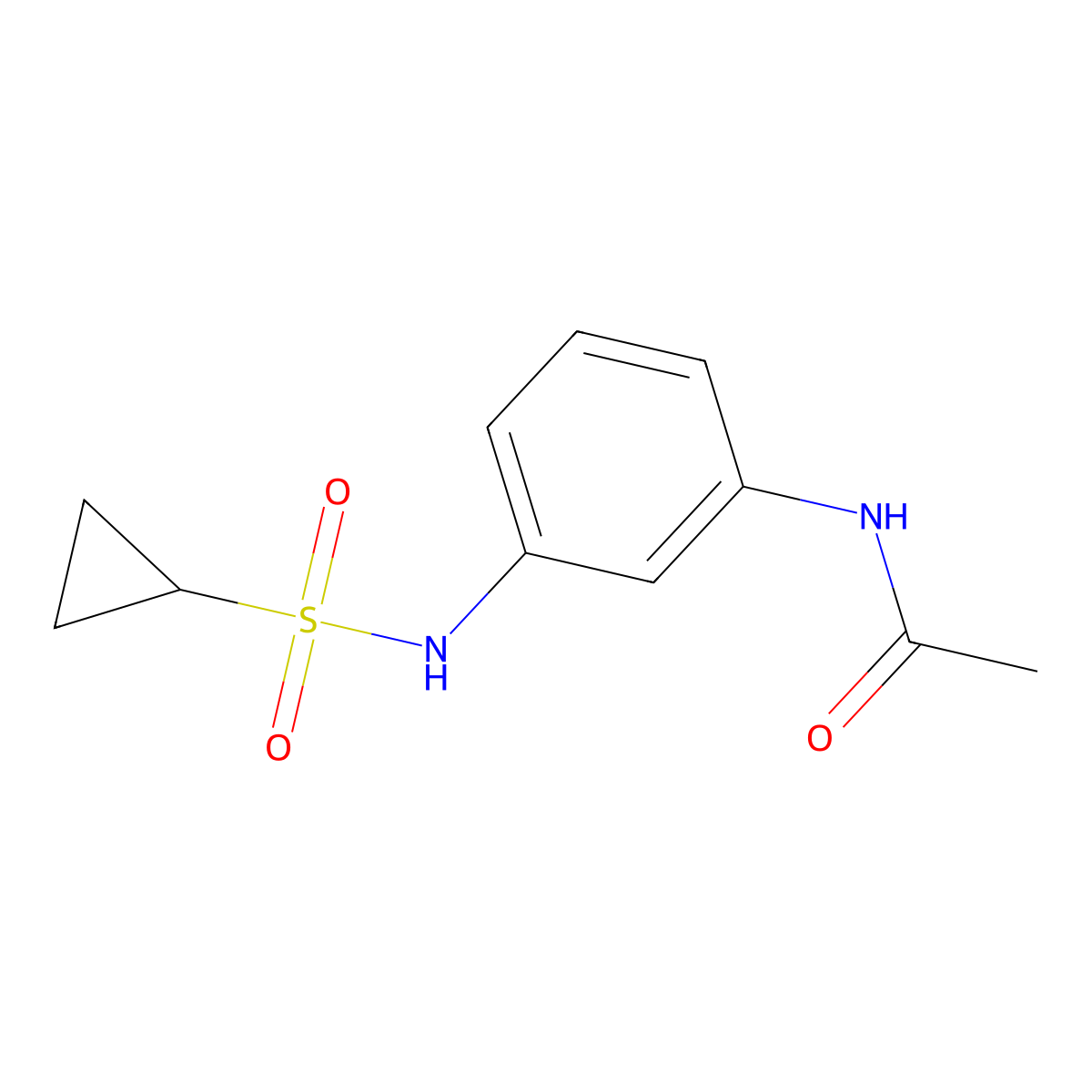 N-(3-cyclopropanesulfonamidophenyl)acetamide molecular structure, CAS 1235219-39-2