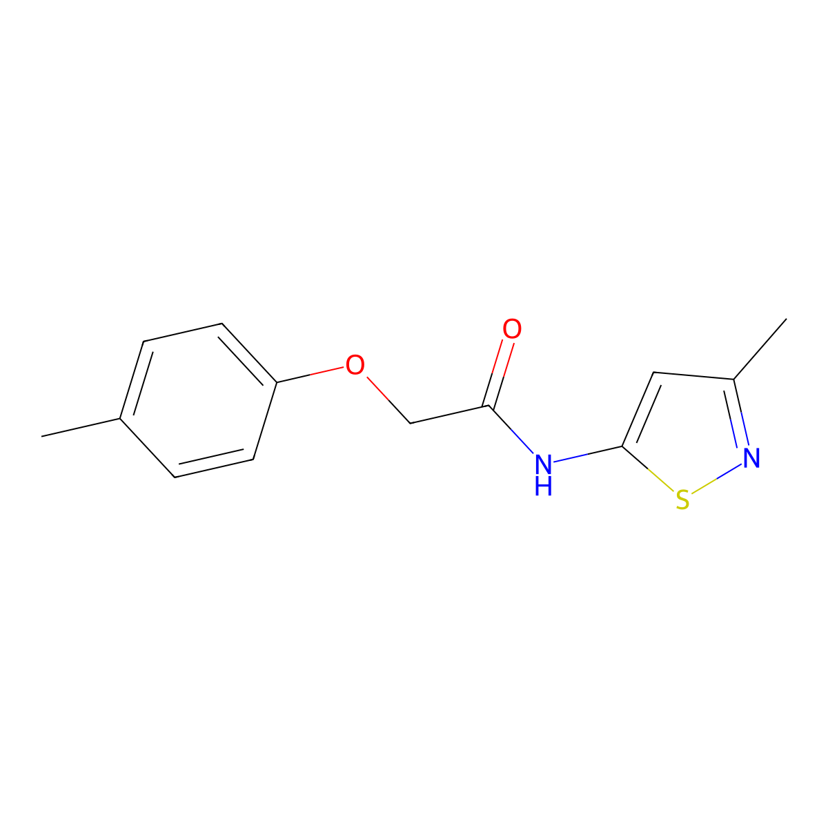 N-(3-methylisothiazol-5-yl)-2-(p-tolyloxy)acetamide molecular structure, CAS 1235225-71-4
