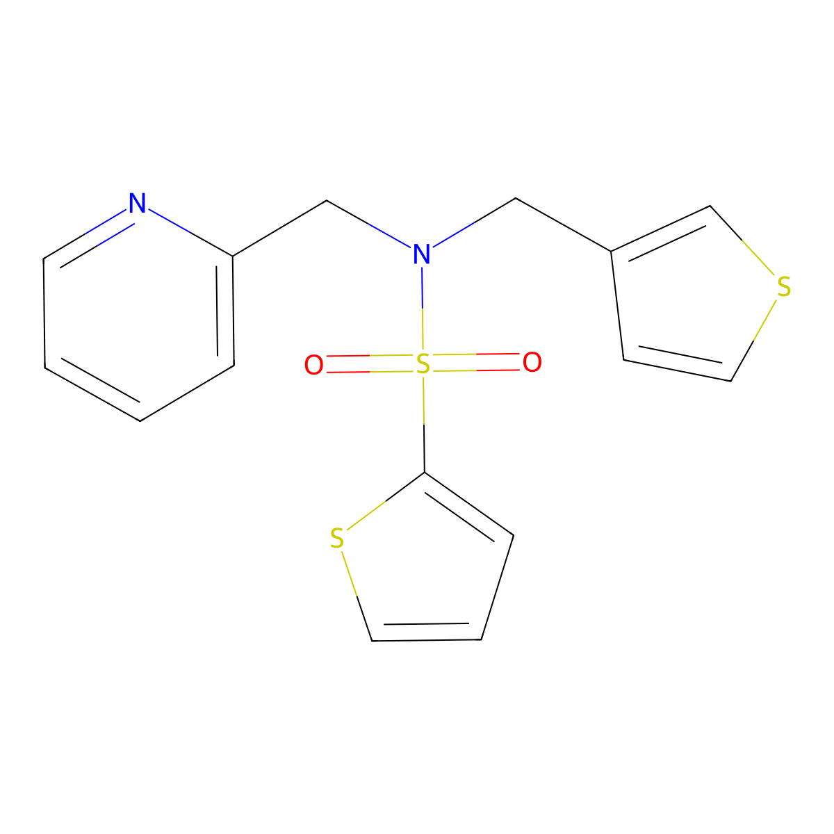 N-(pyridin-2-ylmethyl)-N-(thiophen-3-ylmethyl)thiophene-2-sulfonamide molecular structure, CAS 1235228-44-0