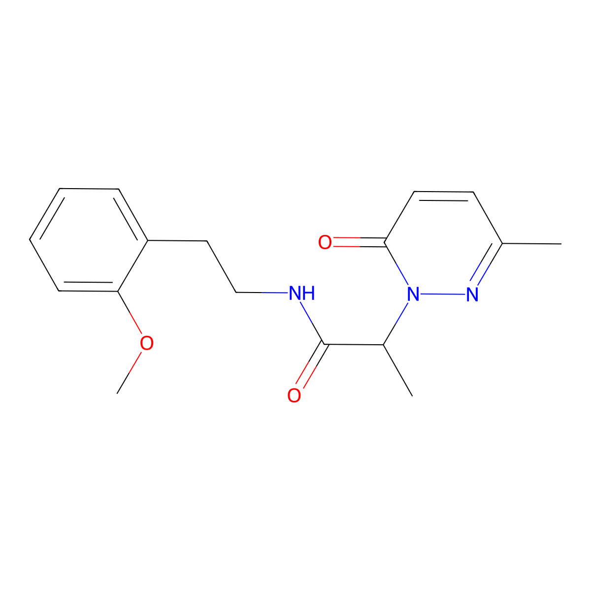 N-(2-methoxyphenethyl)-2-(3-methyl-6-oxopyridazin-1(6H)-yl)propanamide molecular structure, CAS 1235231-08-9