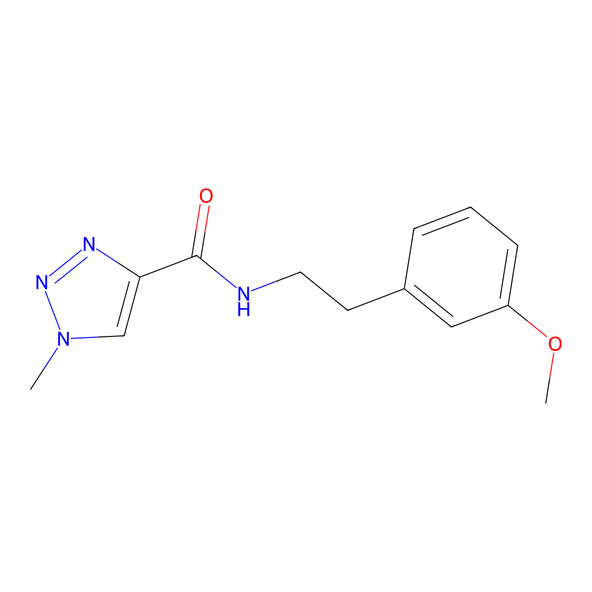 N-(3-methoxyphenethyl)-1-methyl-1H-1,2,3-triazole-4-carboxamide molecular structure, CAS 1235235-12-7