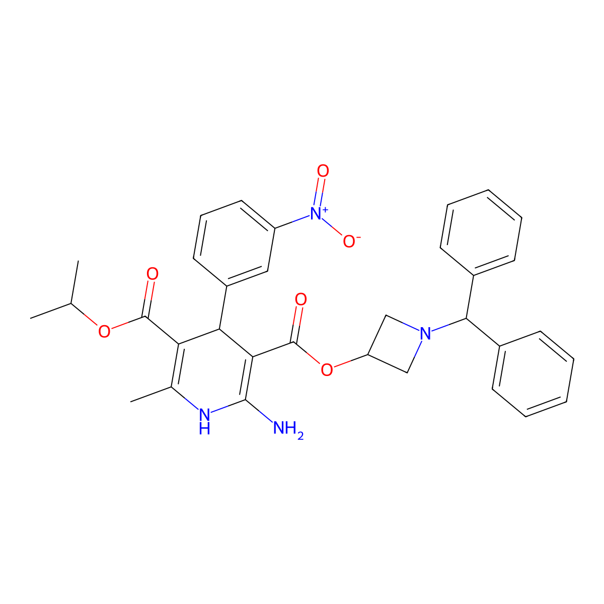 Azelnidipine molecular structure, CAS 123524-52-7