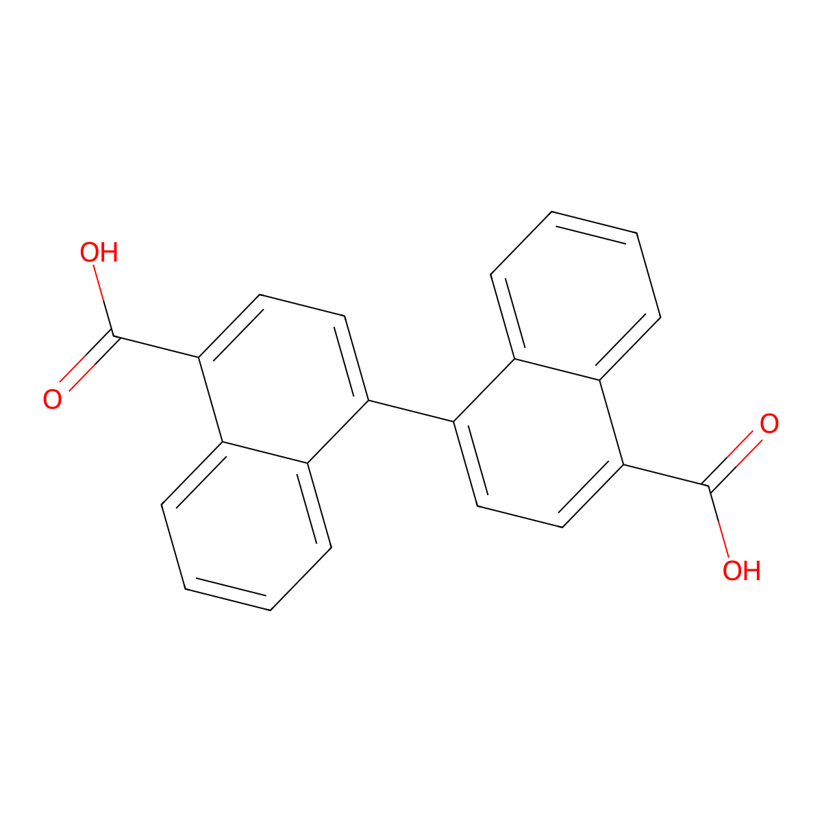 (1,1'-Binaphthalene)-4,4'-dicarboxylic acid molecular structure, CAS 123524-53-8