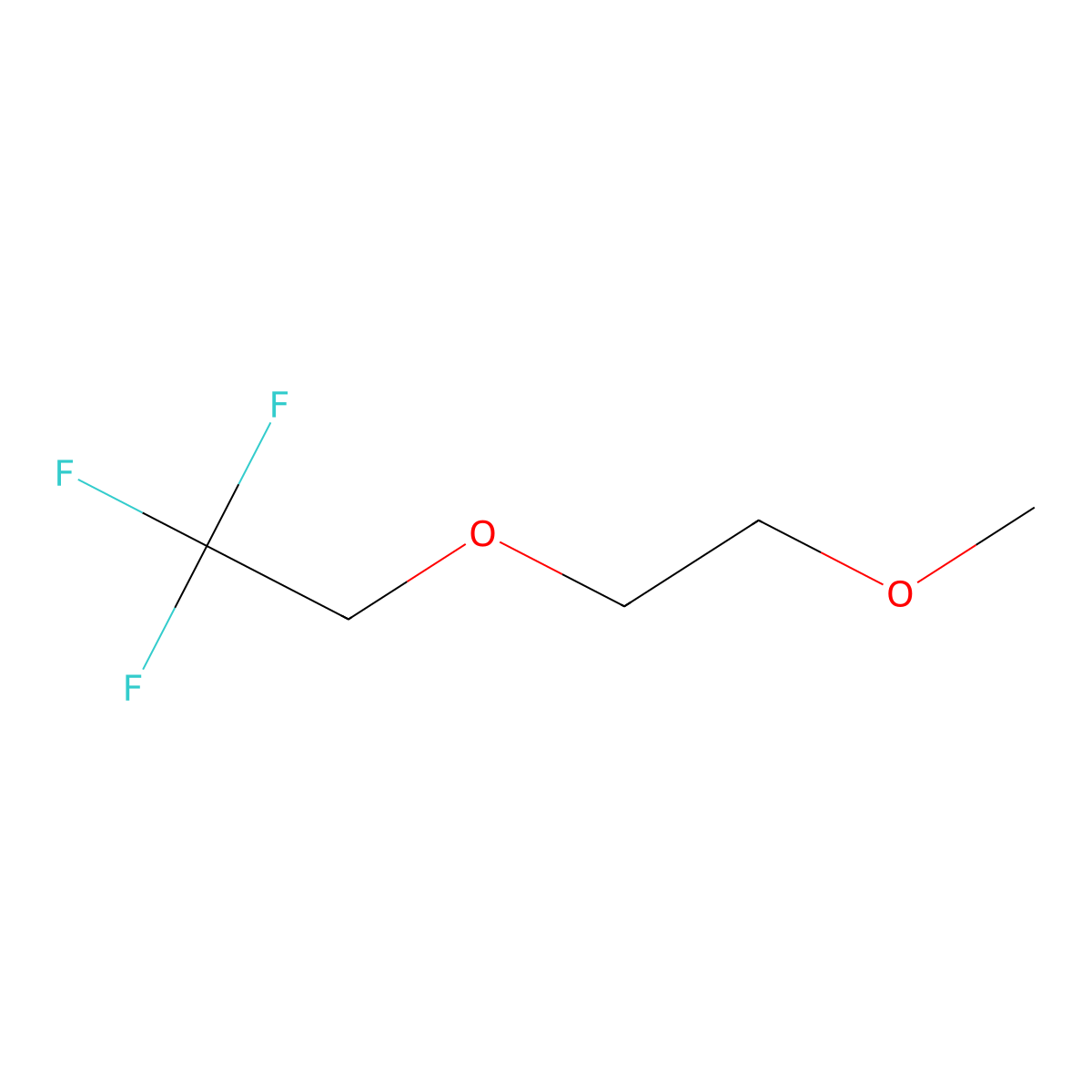 1,1,1-Trifluoro-2-(2-methoxyethoxy)ethane molecular structure, CAS 123525-89-3
