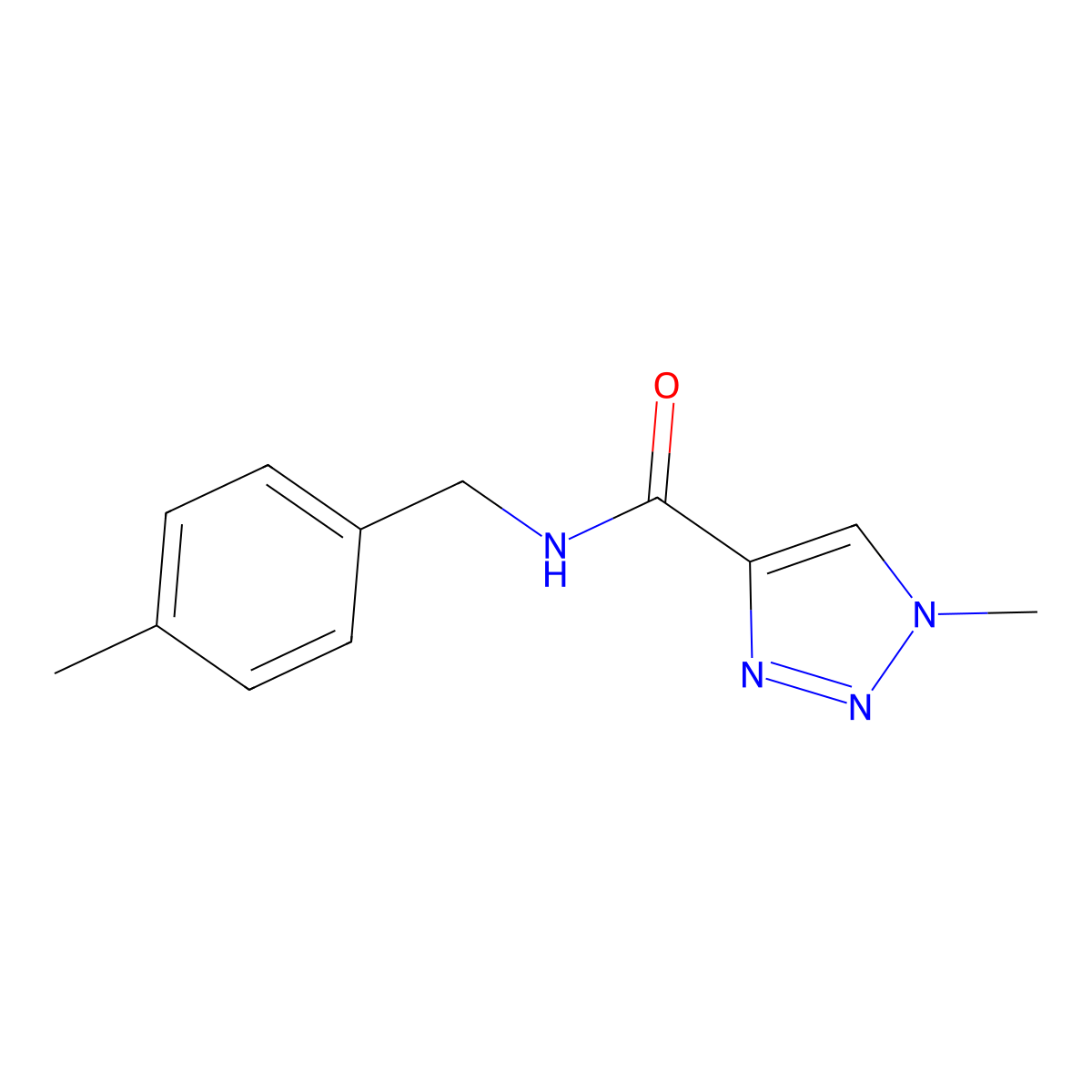 1-methyl-N-(4-methylbenzyl)-1H-1,2,3-triazole-4-carboxamide molecular structure, CAS 1235260-68-0