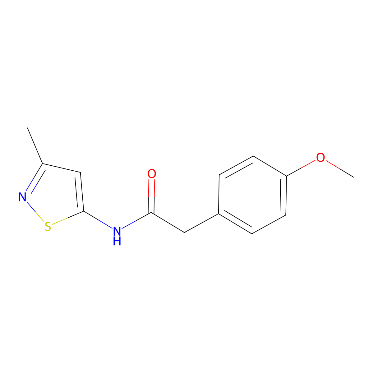 2-(4-methoxyphenyl)-N-(3-methylisothiazol-5-yl)acetamide molecular structure, CAS 1235263-10-1