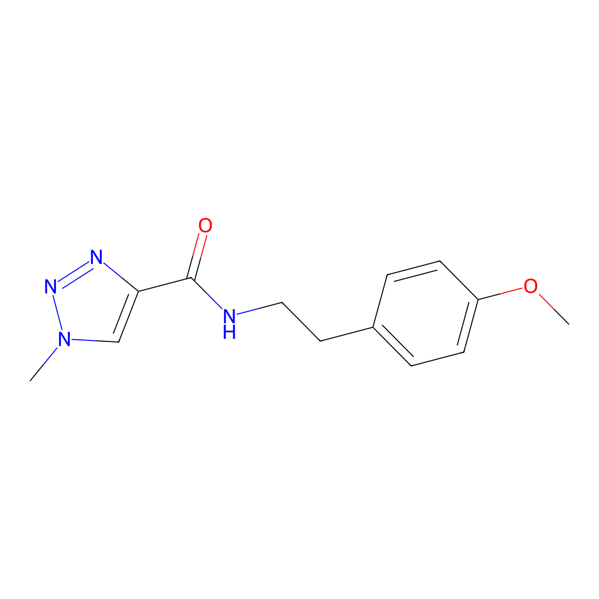 N-(4-methoxyphenethyl)-1-methyl-1H-1,2,3-triazole-4-carboxamide molecular structure, CAS 1235268-04-8