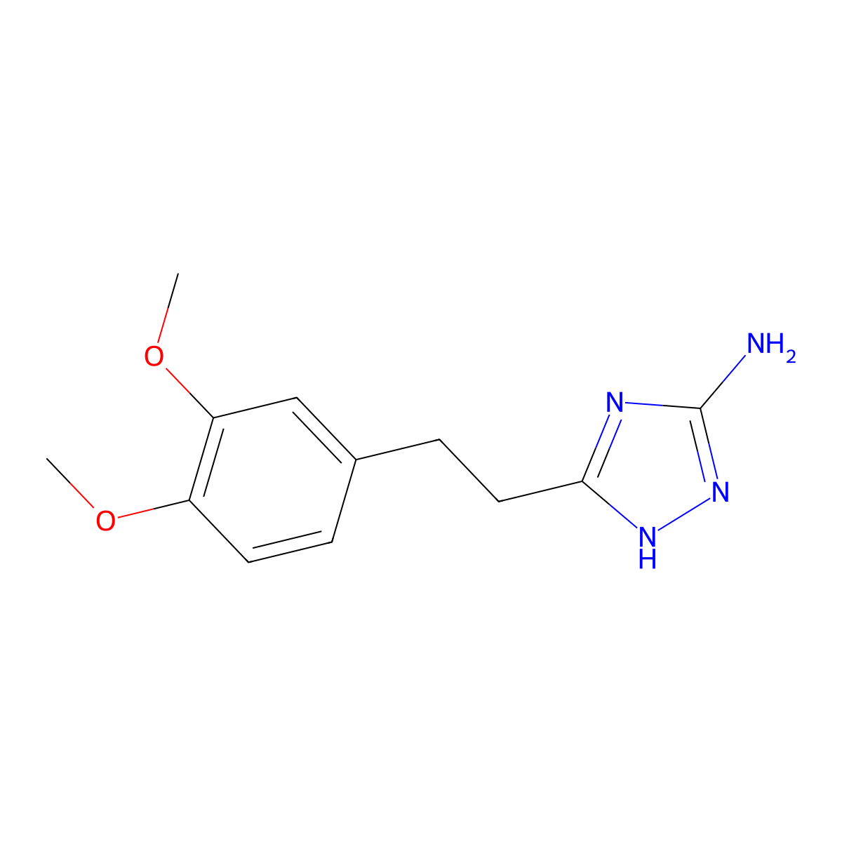 5-[2-(3,4-dimethoxyphenyl)ethyl]-1H-1,2,4-triazol-3-amine molecular structure, CAS 1235279-92-1