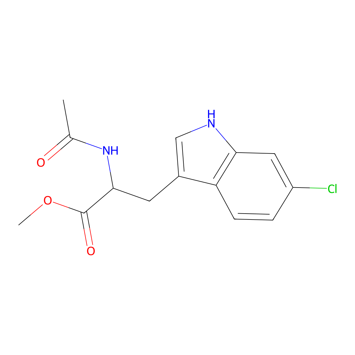 (R)-N-Acetyl-6-chloro-trp-ome molecular structure, CAS 1235280-35-9