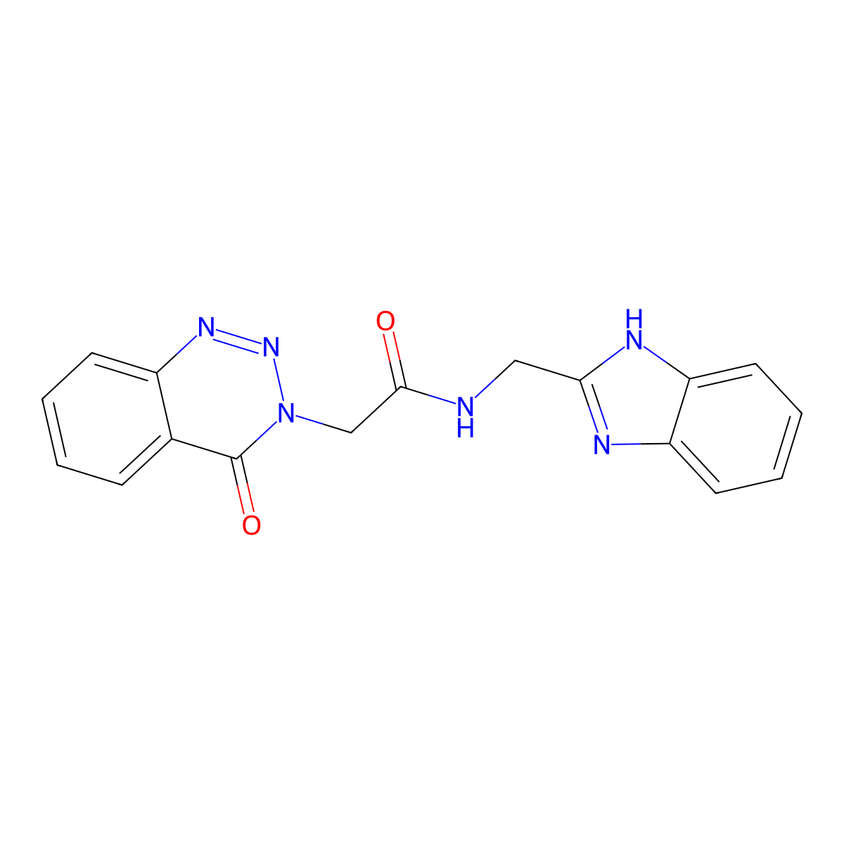N-(1H-benzimidazol-2-ylmethyl)-2-(4-oxo-1,2,3-benzotriazin-3(4H)-yl)acetamide molecular structure, CAS 1235281-85-2