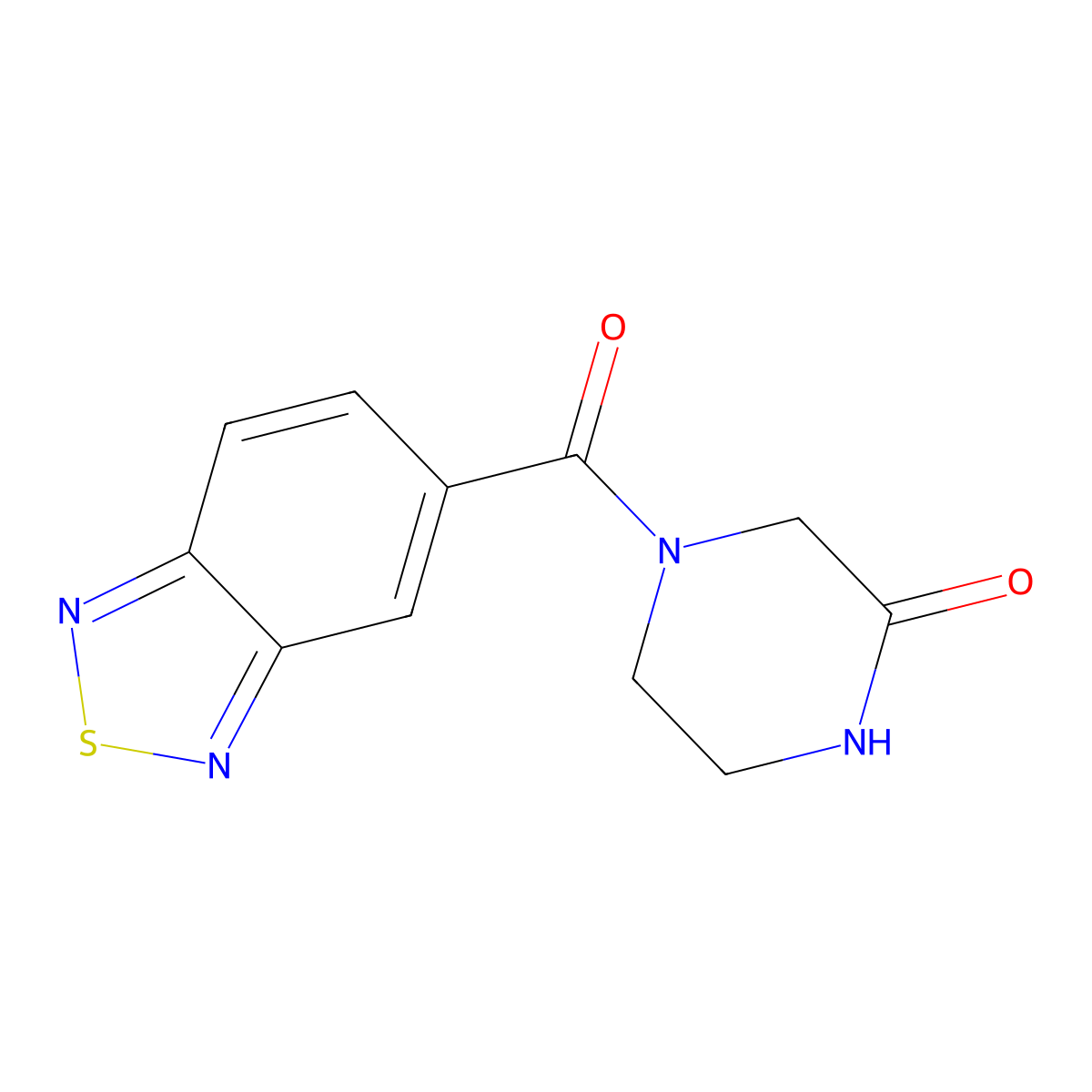 4-(2,1,3-Benzothiadiazole-5-carbonyl)piperazin-2-one molecular structure, CAS 1235282-43-5
