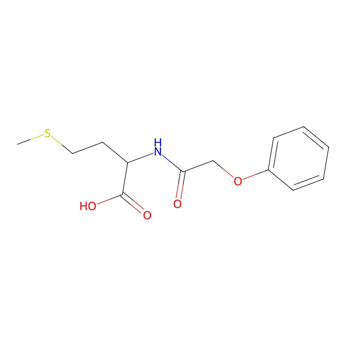 N-(Phenoxyacetyl)methionine molecular structure, CAS 123529-85-1
