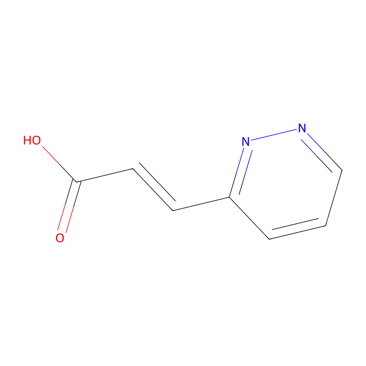 (2E)-3-(Pyridazin-3-yl)prop-2-enoic acid molecular structure, CAS 123530-64-3