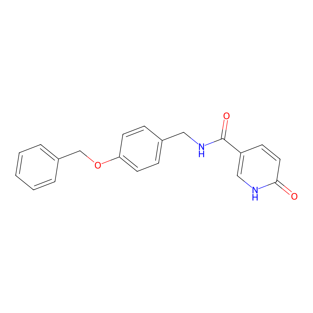 N-(4-(benzyloxy)benzyl)-6-oxo-1,6-dihydropyridine-3-carboxamide molecular structure, CAS 1235301-96-8
