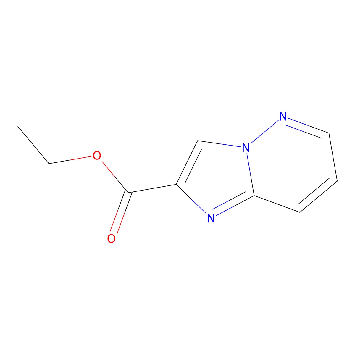 Ethyl imidazo[1,2-B]pyridazine-2-carboxylate molecular structure, CAS 123531-27-1