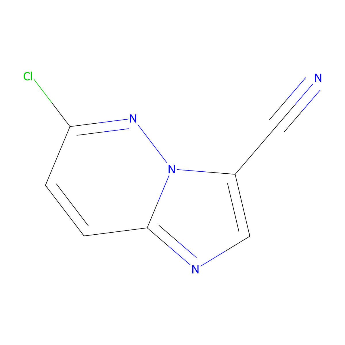 6-Chloroimidazo[1,2-b]pyridazine-3-carbonitrile molecular structure, CAS 123531-54-4