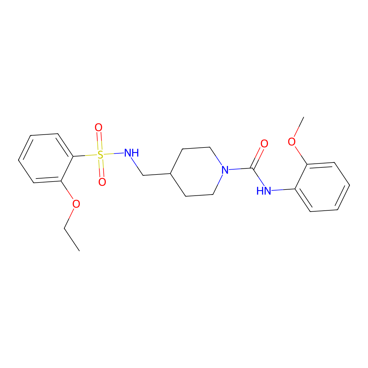 4-[(2-ethoxybenzenesulfonamido)methyl]-N-(2-methoxyphenyl)piperidine-1-carboxamide molecular structure, CAS 1235311-26-8