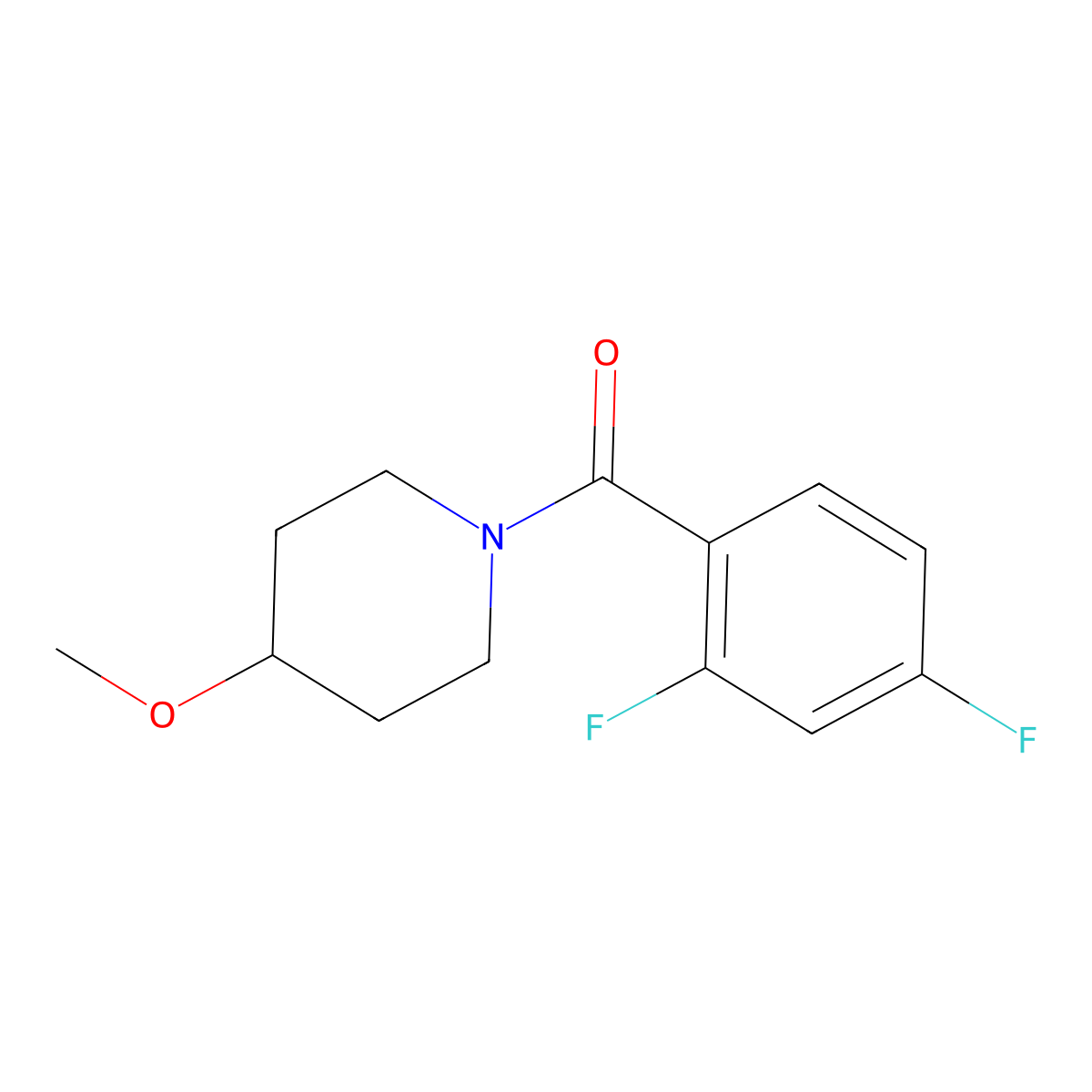 1-(2,4-Difluorobenzoyl)-4-methoxypiperidine molecular structure, CAS 1235320-98-5