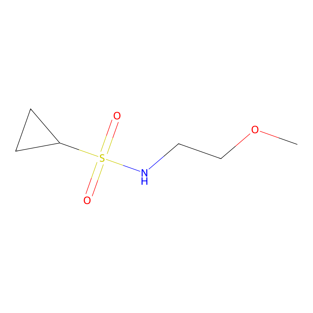 N-(2-methoxyethyl)cyclopropanesulfonamide molecular structure, CAS 1235322-66-3