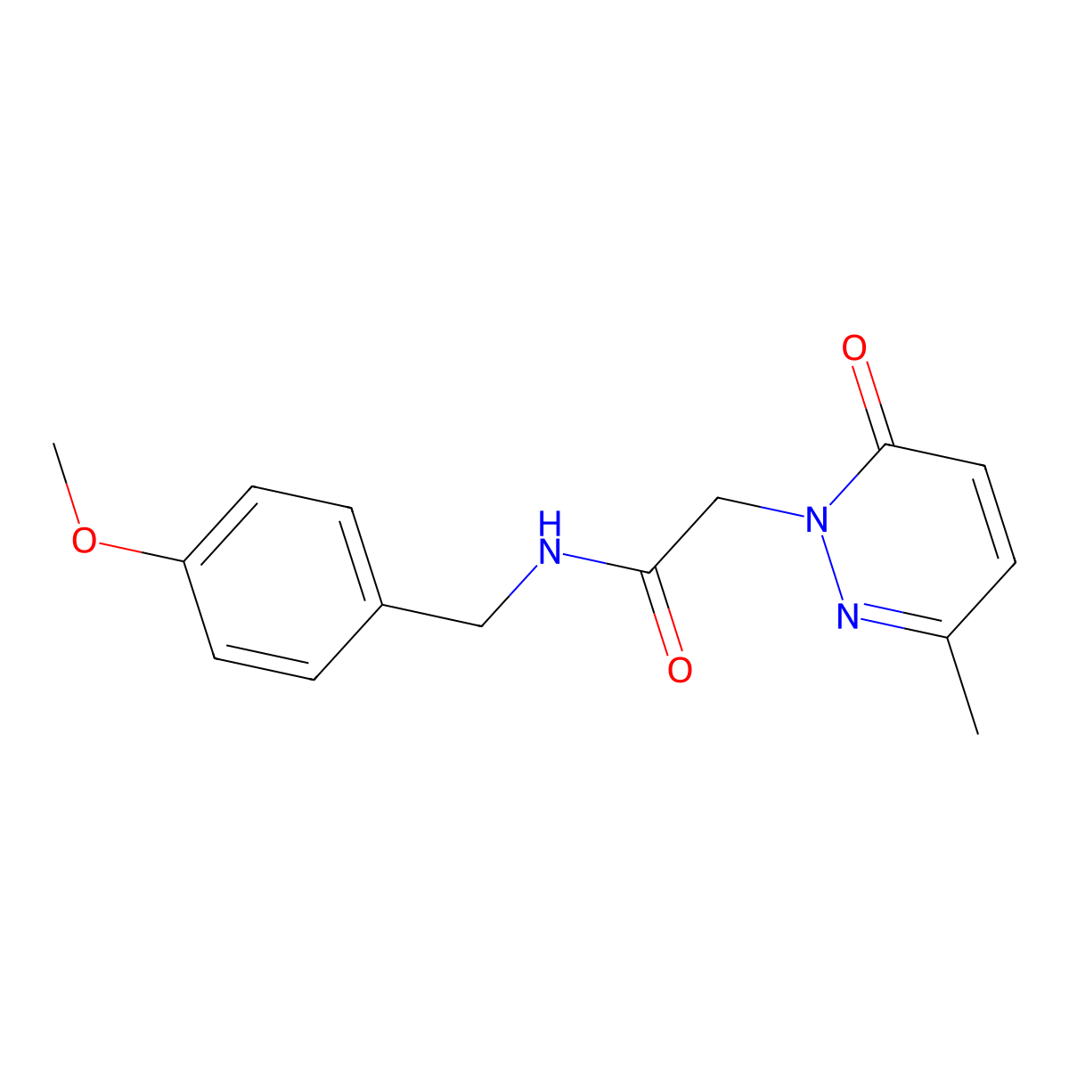 N-(4-methoxybenzyl)-2-(3-methyl-6-oxopyridazin-1(6H)-yl)acetamide molecular structure, CAS 1235324-94-3