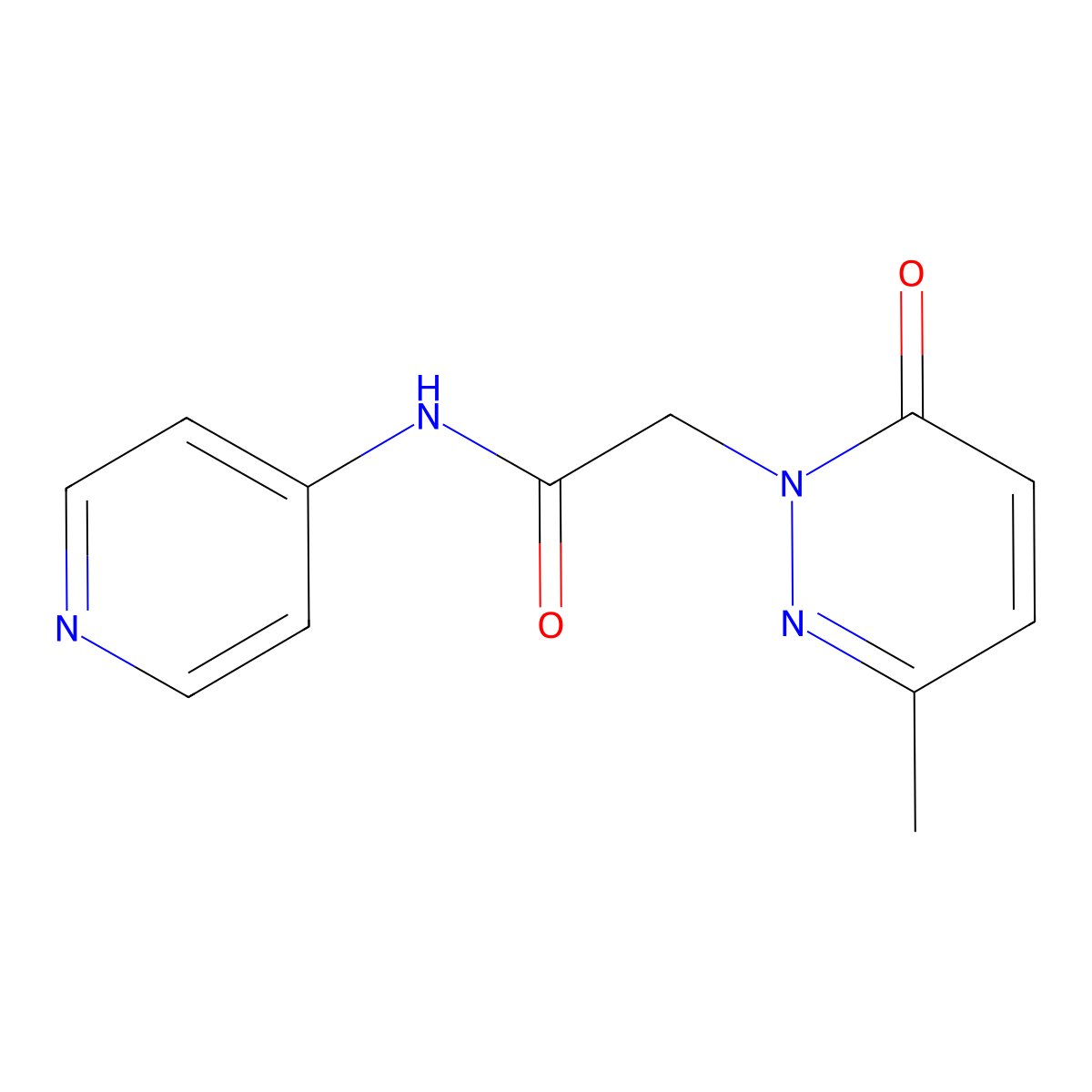 2-(3-methyl-6-oxopyridazin-1(6H)-yl)-N-(pyridin-4-yl)acetamide molecular structure, CAS 1235327-67-9