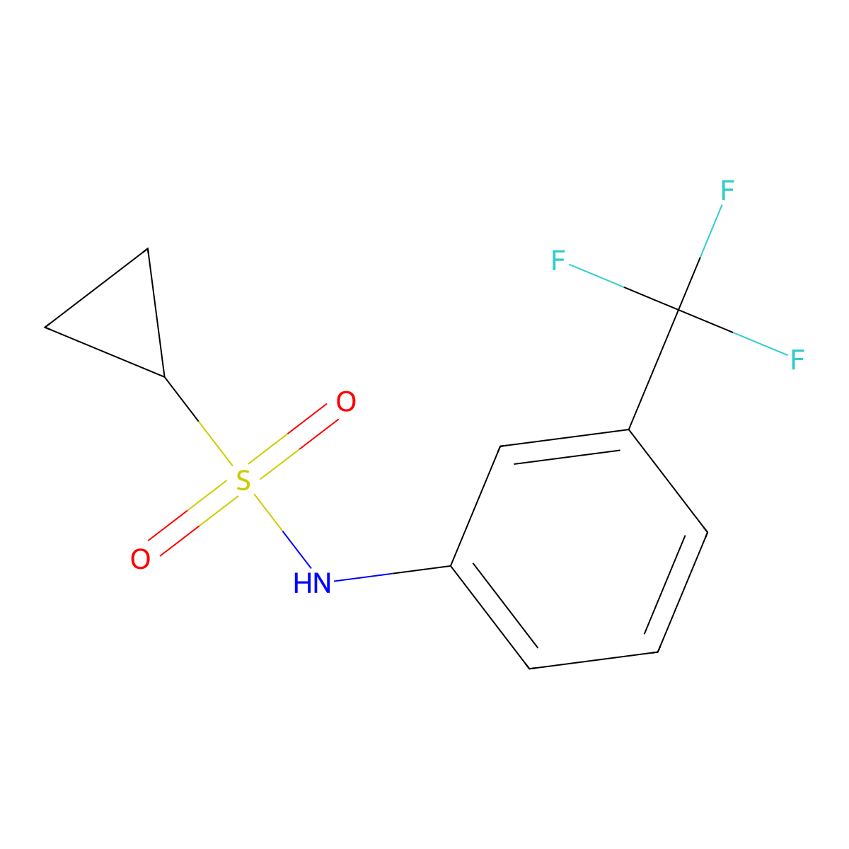N-[3-(trifluoromethyl)phenyl]cyclopropanesulfonamide molecular structure, CAS 1235329-27-7