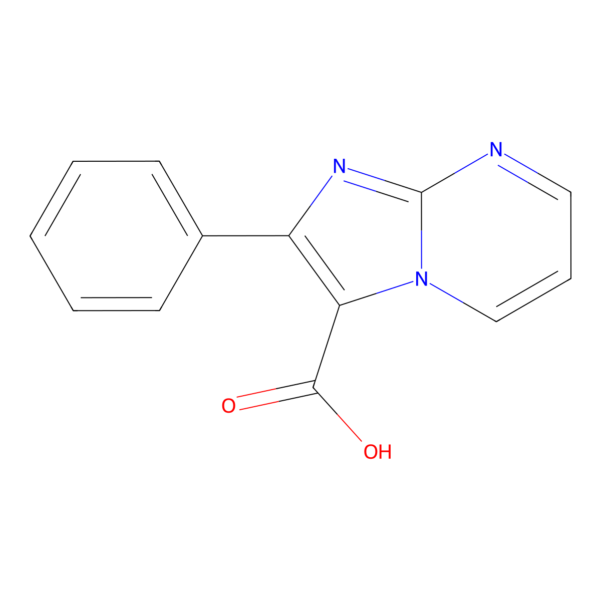 2-Phenylimidazo[1,2-A]pyrimidine-3-carboxylic acid molecular structure, CAS 123533-43-7