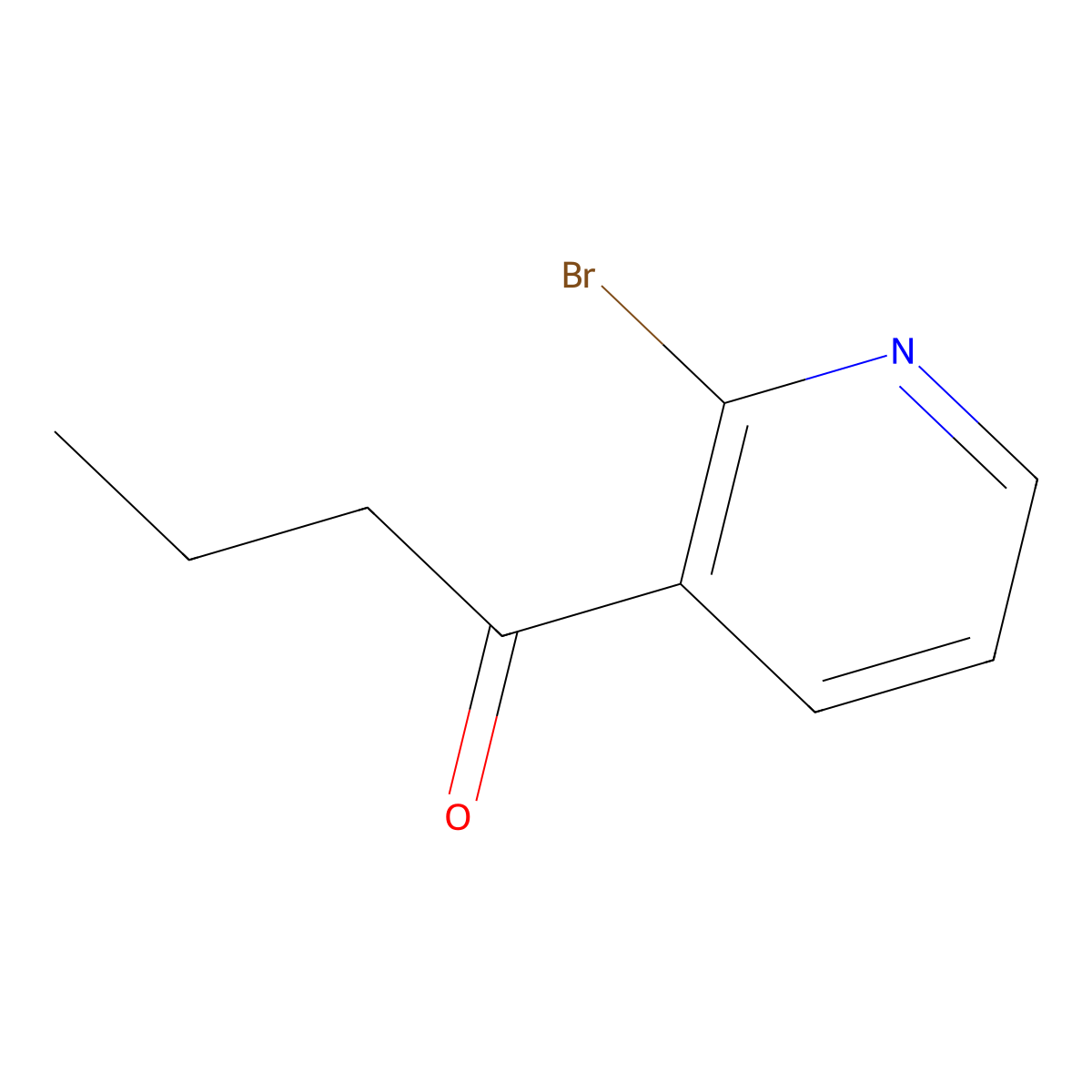 1-(2-Bromo-3-pyridinyl)-1-butanone molecular structure, CAS 123534-59-8