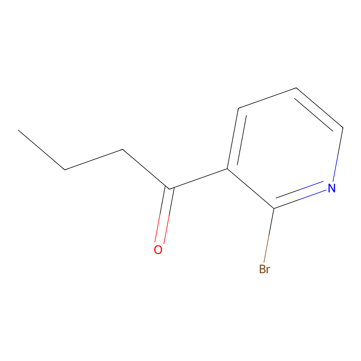 1-(2-Bromo-3-pyridinyl)-1-butanone molecular structure, CAS 123534-59-8