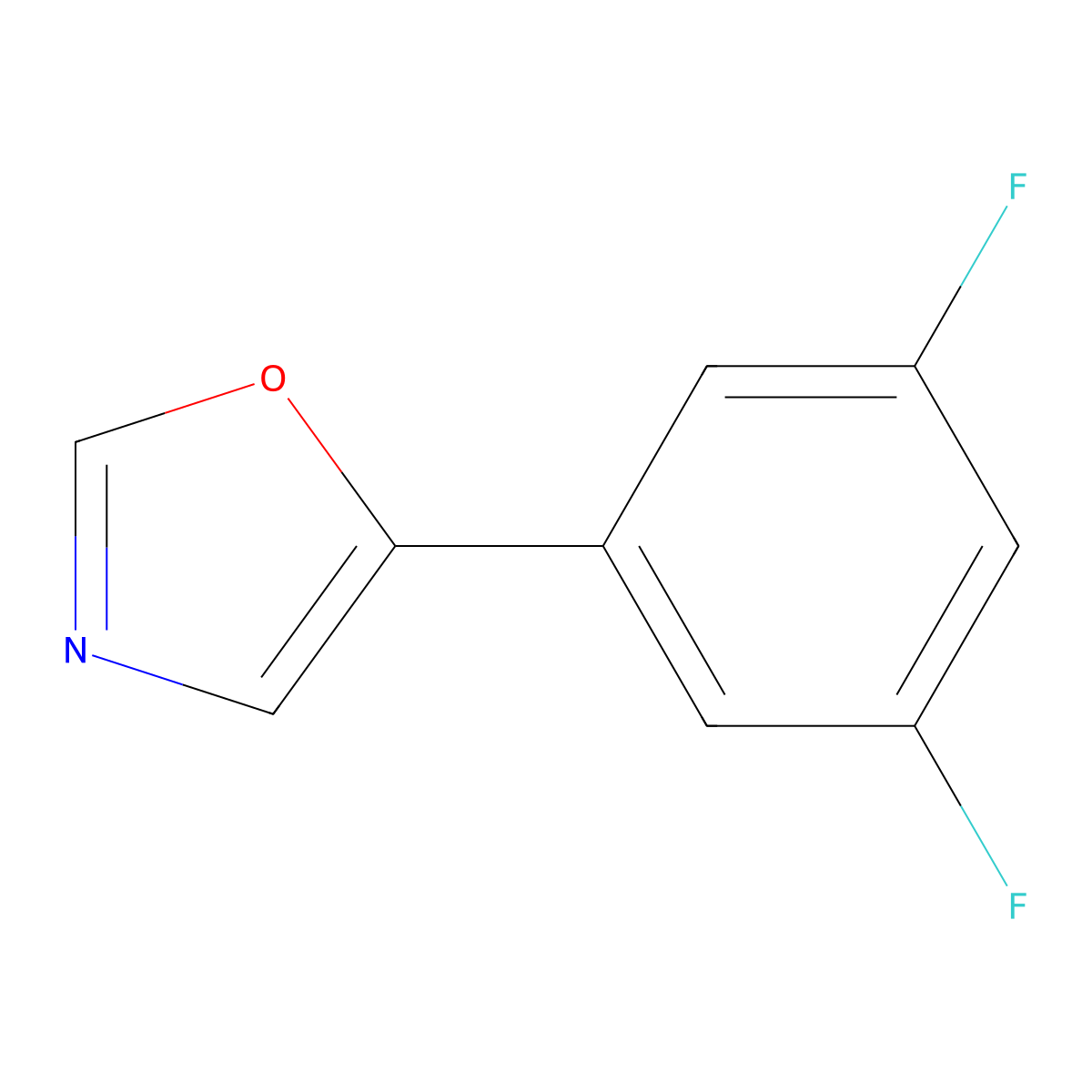 5-(3,5-Difluorophenyl)-1,3-oxazole molecular structure, CAS 1235340-39-2