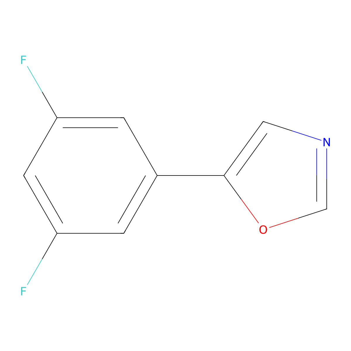 5-(3,5-Difluorophenyl)-1,3-oxazole molecular structure, CAS 1235340-39-2