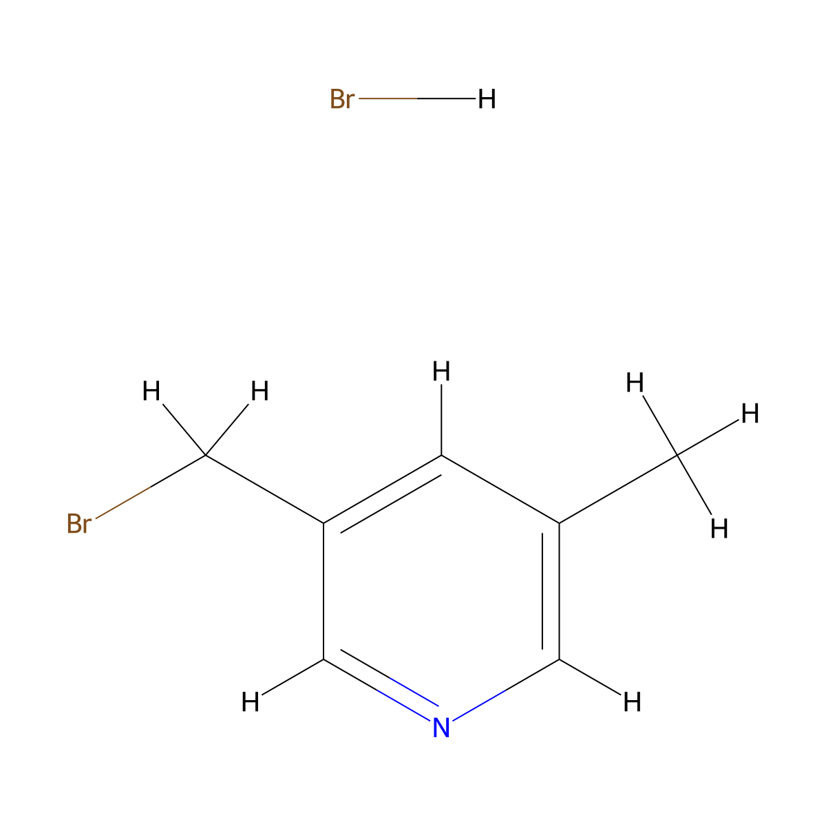 3-(Bromomethyl)-5-methylpyridine hydrobromide molecular structure, CAS 1235342-53-6