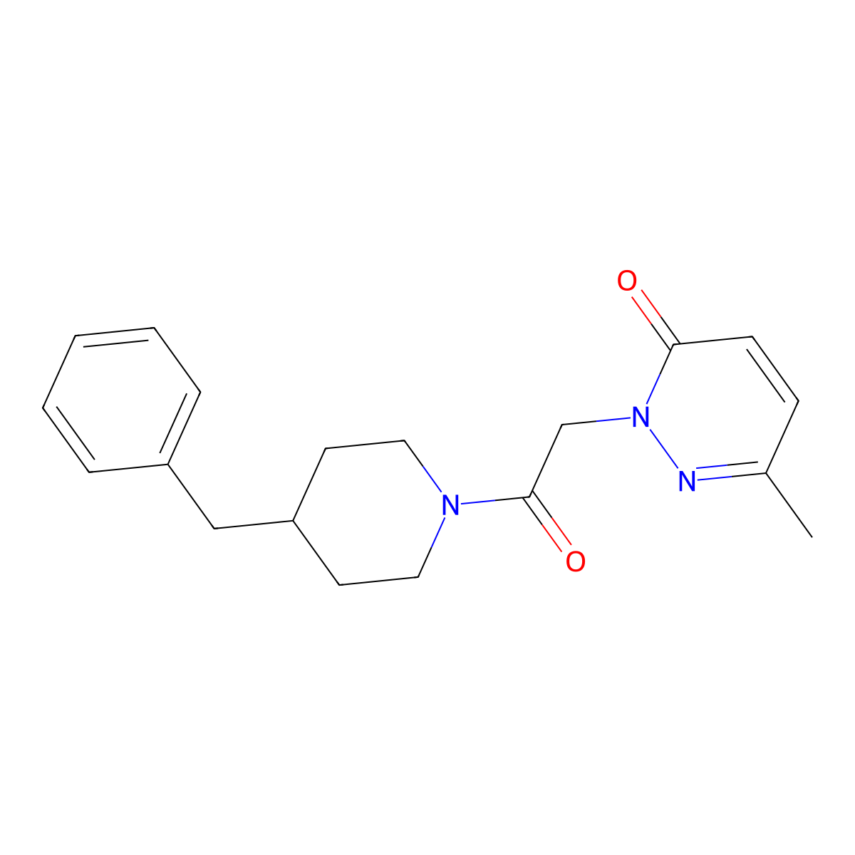 2-(2-(4-benzylpiperidin-1-yl)-2-oxoethyl)-6-methylpyridazin-3(2H)-one molecular structure, CAS 1235344-71-4
