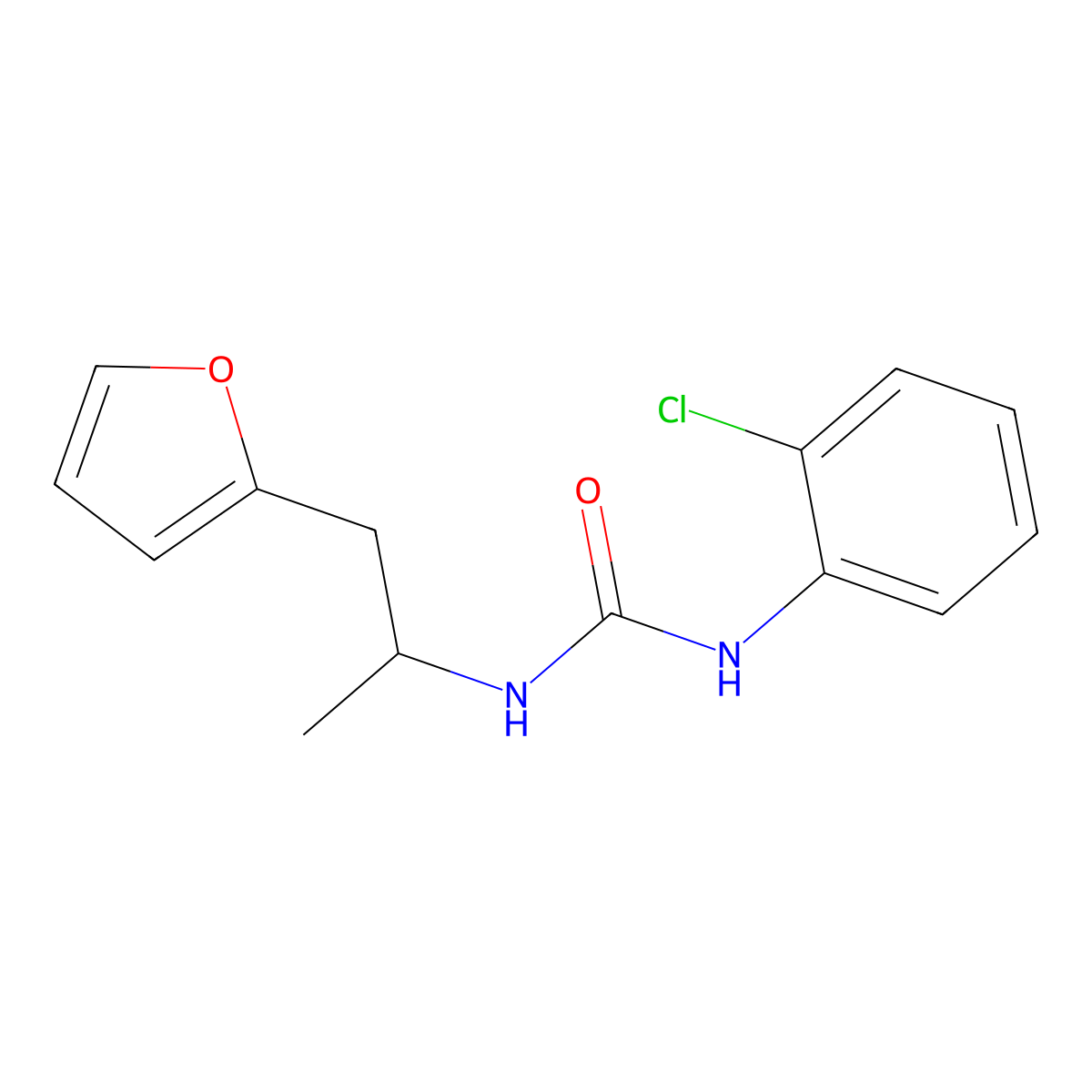 1-(2-Chlorophenyl)-3-[1-(furan-2-yl)propan-2-yl]urea molecular structure, CAS 1235349-76-4