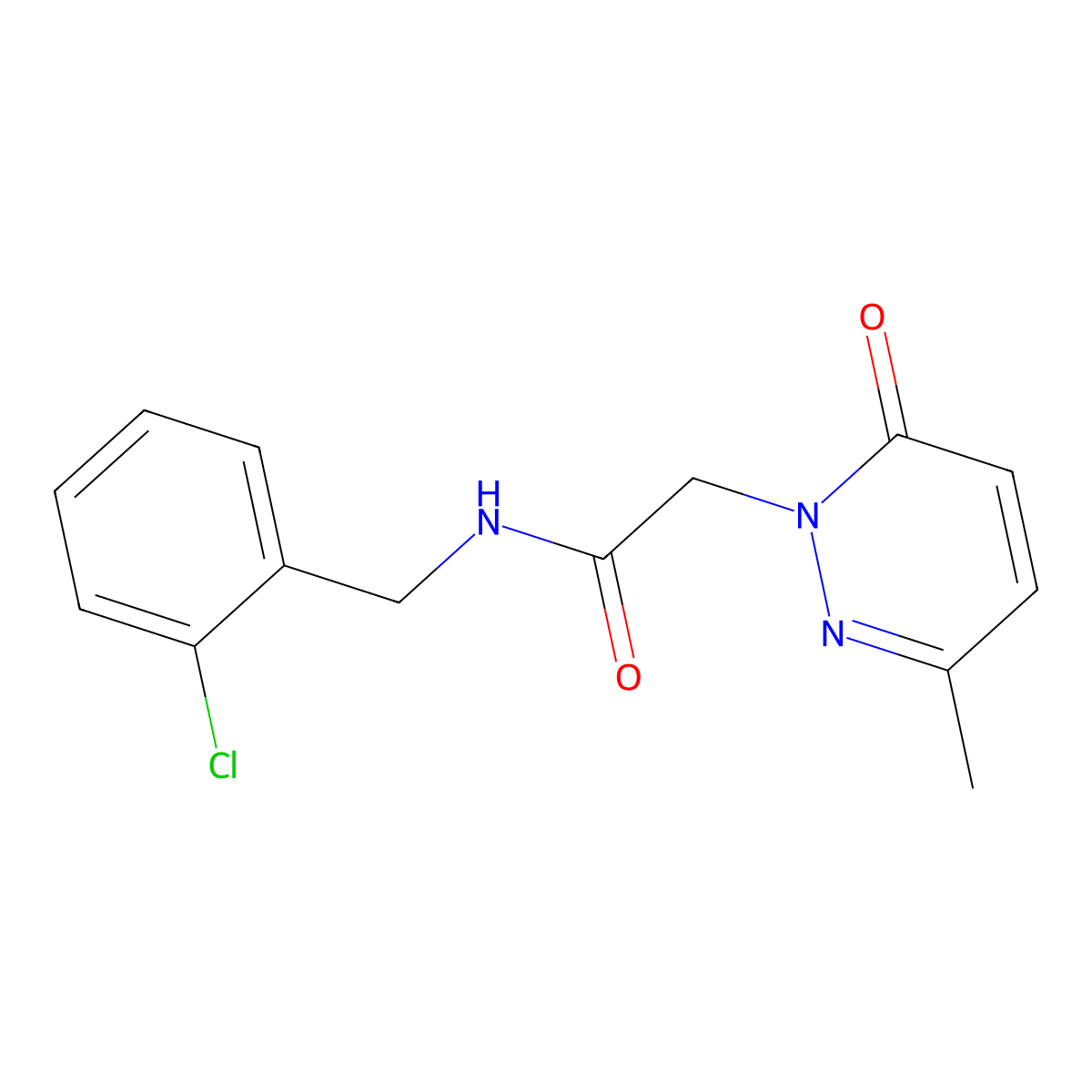N-(2-chlorobenzyl)-2-(3-methyl-6-oxopyridazin-1(6H)-yl)acetamide molecular structure, CAS 1235356-79-2