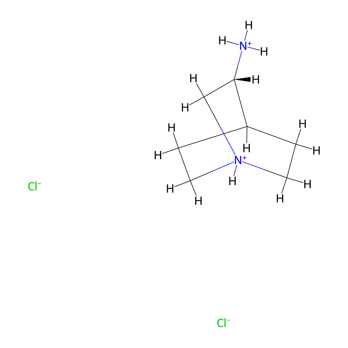 [(3R)-1-Azoniabicyclo[2.2.2]octan-3-yl]azanium;dichloride molecular structure, CAS 123536-14-1